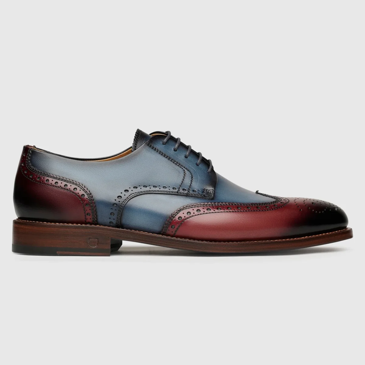 Henry Stevens Herren Businessschuhe Marshall FBD - Bordeaux/Navy