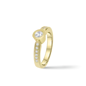 Premium Ring, 585/- Gelbgold mit Diamanten 0,50 Karat
