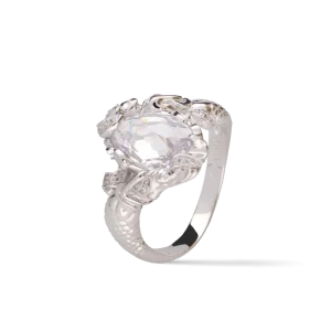 Ring, 925/- Silber rhodiniert mit Zirkonia