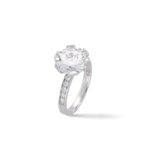 Ring 925/- Silber rhodiniert mit Zirkonia