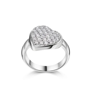 Ring "Herz" 925/- Silber rhodiniert