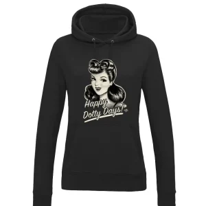 Women´s College Hoodie "Happy Dotty Days" - black