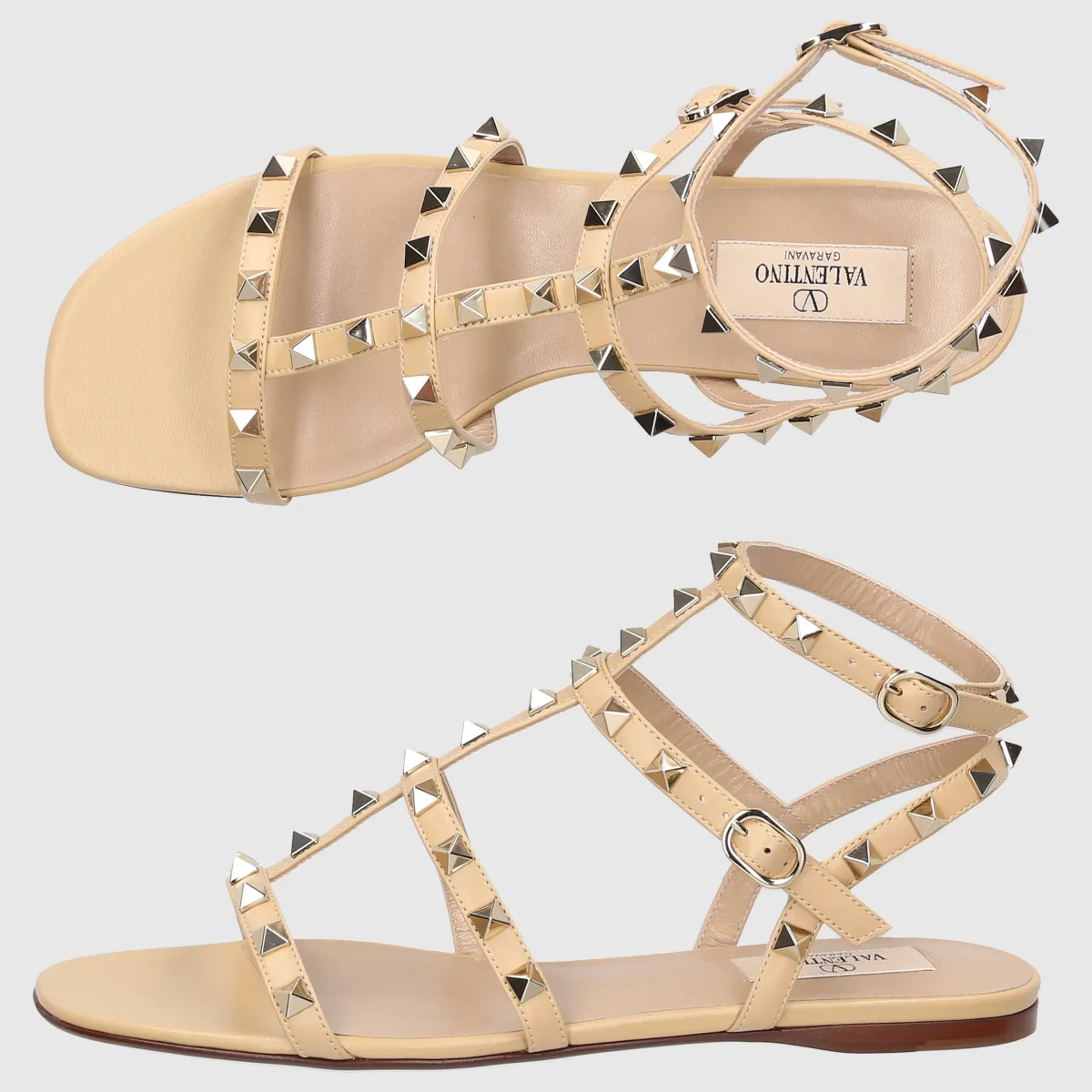 Valentino Garavani W SANDALS FLAT WS0A05 Beige – Bild 5