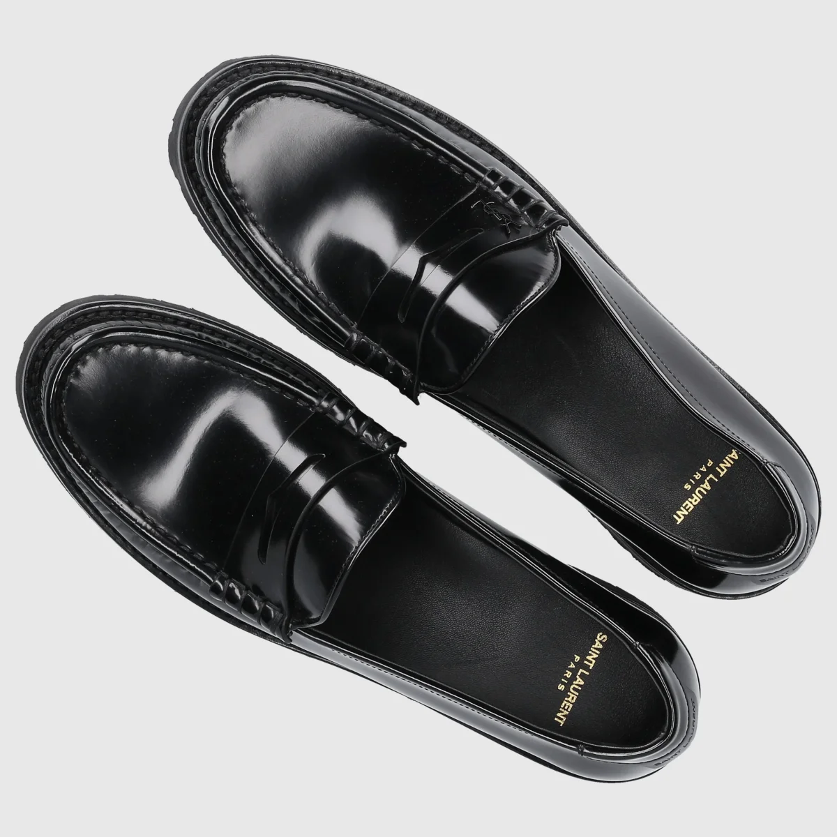 Saint Laurent Herren Slipper 732650 Schwarz – Bild 5